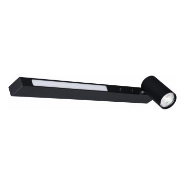 Zuma Line - LED-seinävalaisin 1xGU10/5W/230V + LED/8W musta