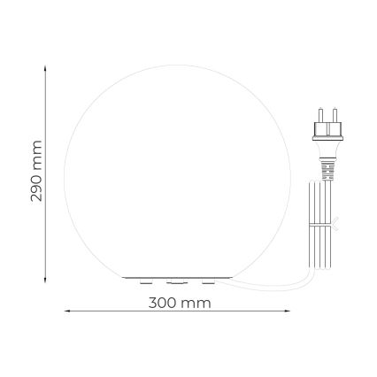 Zuma Line - Ulkovalaisin 1xE27/15W/230V Ø 30 cm IP44