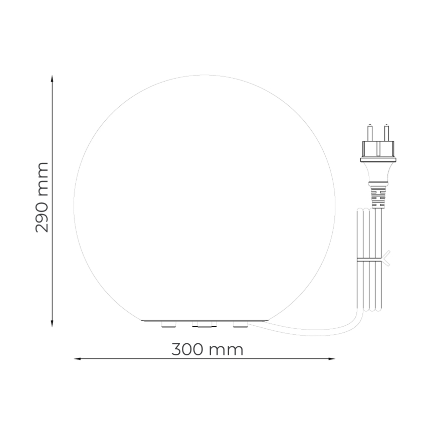 Zuma Line - Ulkovalaisin 1xE27/15W/230V Ø 30 cm IP44