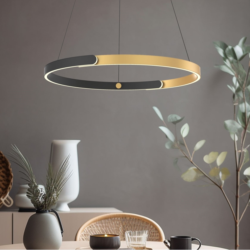Zuma Line - LED himmennettävä kattokruunu johdolla LED/30W/230V musta/kulta
