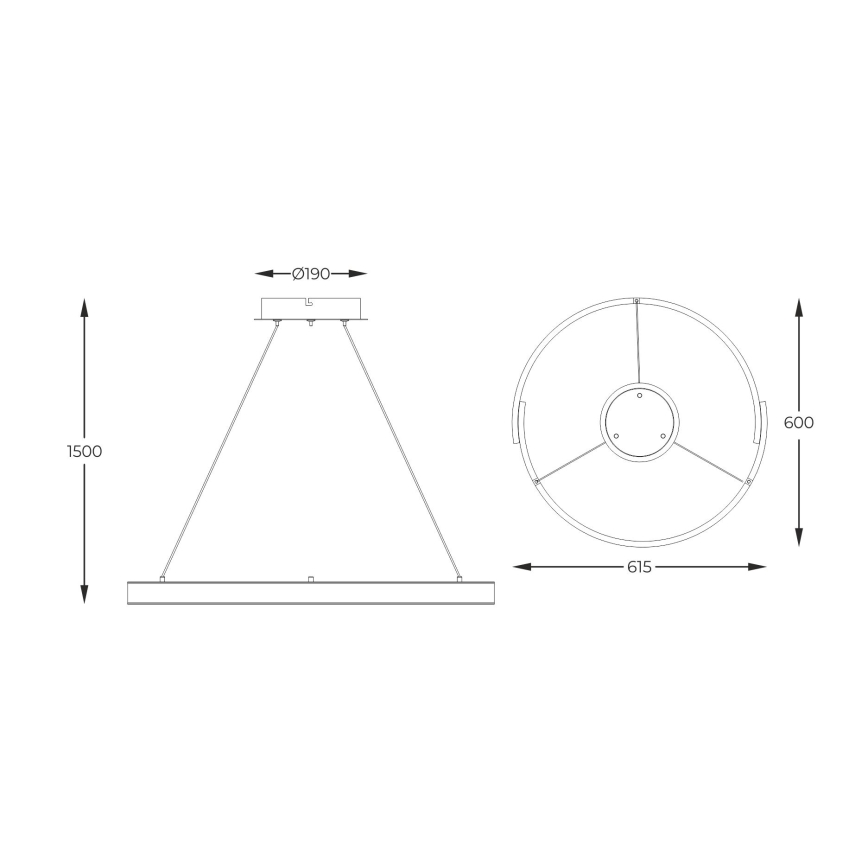 Zuma Line - LED himmennettävä kattokruunu johdolla LED/30W/230V musta/kulta