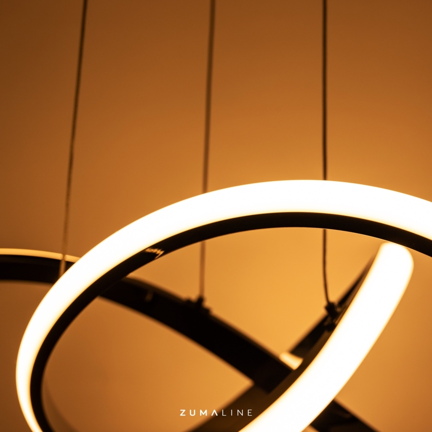 Zuma Line - LED himmennettävä kattokruunu johdolla LED/44W/230V musta