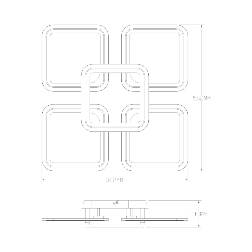 Zuma Line - Himmennettävä LED-kattovalaisin LED/55W/230V 3000-6000K valkoinen + kauko-ohjaus