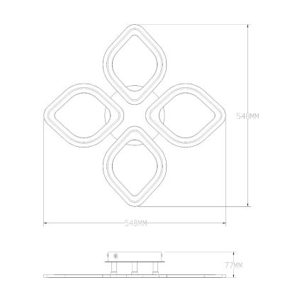 Zuma Line - Himmennettävä LED-kattovalaisin LED/30W/230V 3000-6000K valkoinen + kauko-ohjaus