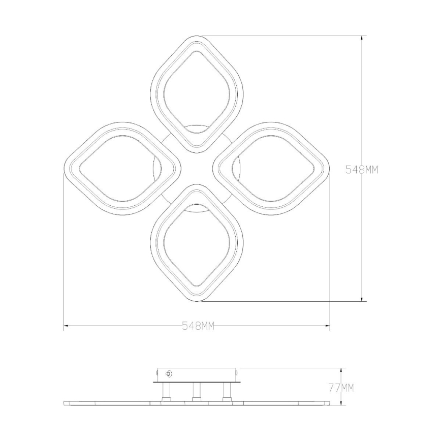 Zuma Line - Himmennettävä LED-kattovalaisin LED/30W/230V 3000-6000K valkoinen + kauko-ohjaus