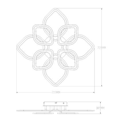 Zuma Line - Himmennettävä LED-kattovalaisin LED/75W/230V 3000-6000K musta + kauko-ohjaus