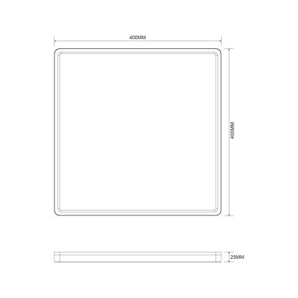 Zuma Line - Himmennettävä LED-kattovalaisin LED/38W/230V + LED/12W 3000/4000/5500K 40x40 cm kulta