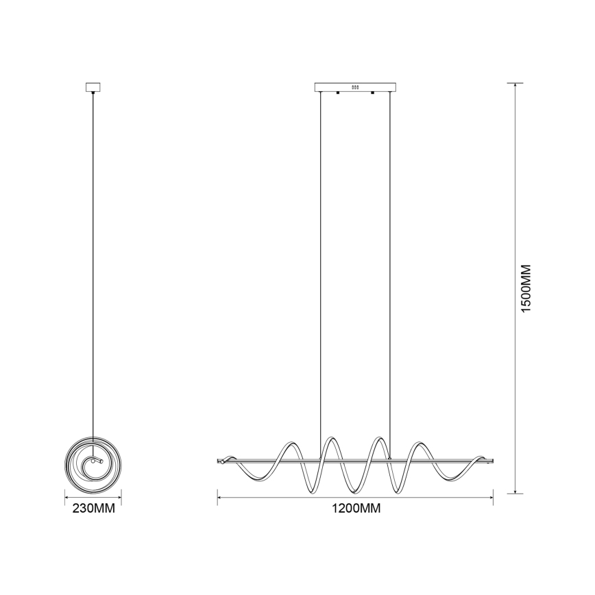 Zuma Line - LED-riippuvalaisin vaijerilla LED/60W/230V kultainen