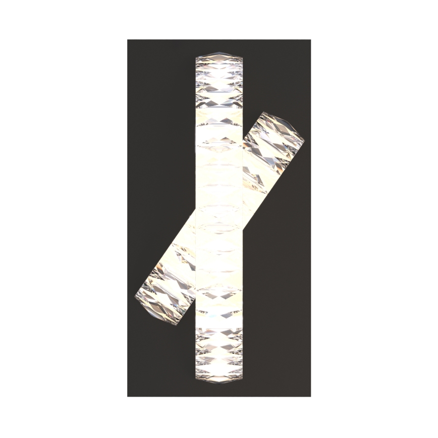 Zuma Line - LED himmennettävä kristalliseinävalaisin LED/18W/230V 2700-6000K musta + kaukosäädin