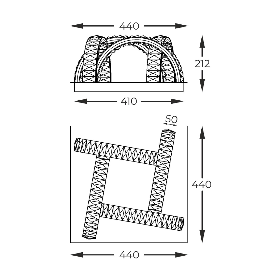 Zuma Line - himmennettävä kristallikatto LED-valaisin LED/23,5W/230V 2700-6000K musta + kaukosäädin