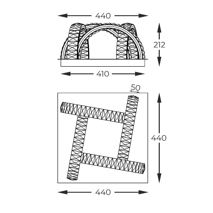 Zuma Line - himmennettävä kristallikatovalaisin LED/23,5W/230V 2700-6000K kulta + kaukosäädin