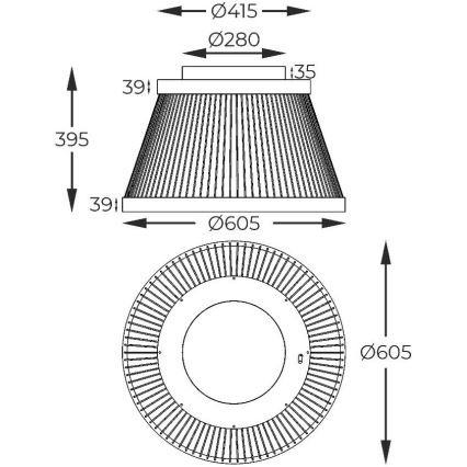 Zuma Line - Himmennettävä LED-kattovalaisin LED/32W/230V 2700-6000K musta + kauko-ohjaus