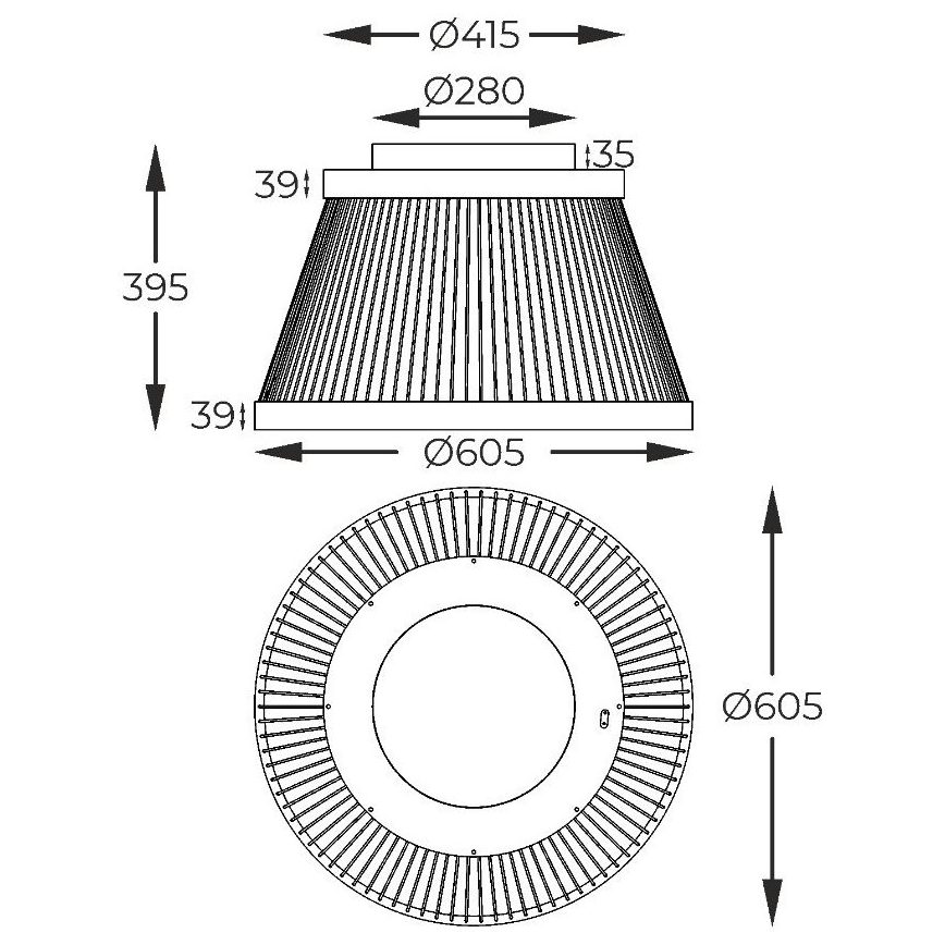 Zuma Line - Himmennettävä LED-kattovalaisin LED/32W/230V 2700-6000K musta + kauko-ohjaus