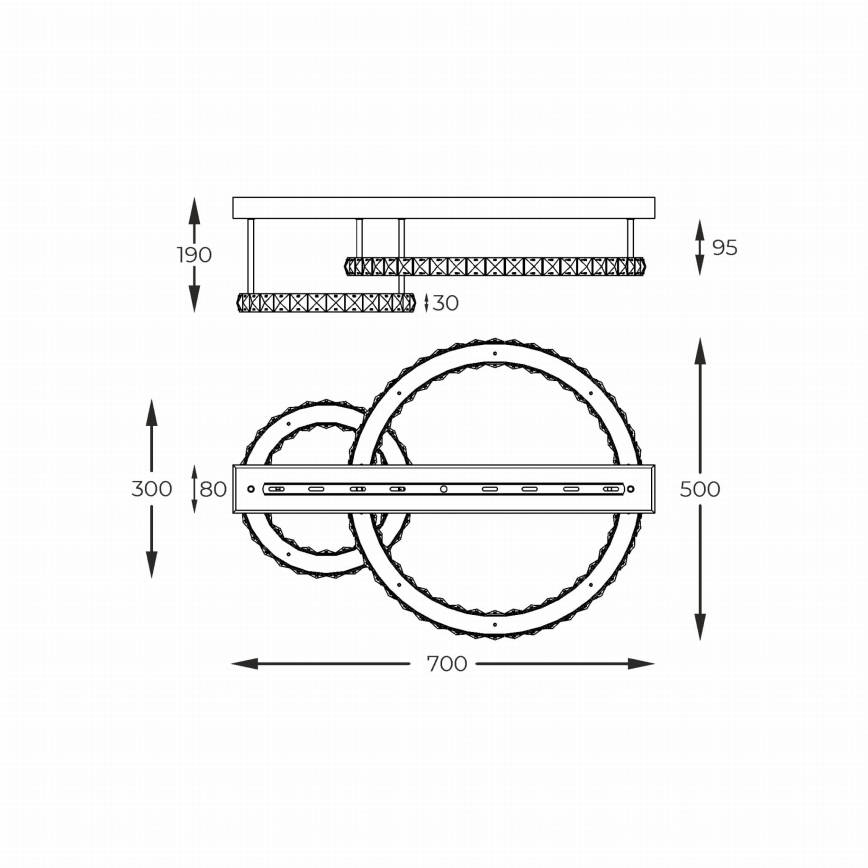 Zuma Line - himmennettävä LED-kattovalaisin LED/36W/230V kultainen