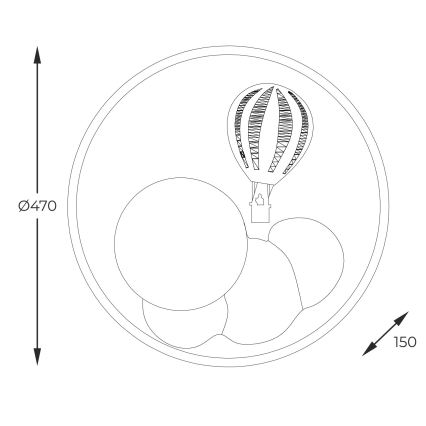 Zuma Line - LED Himmennettävä children's katto kevyt LED/42W/230V 3000/5700K vaaleanpunainen