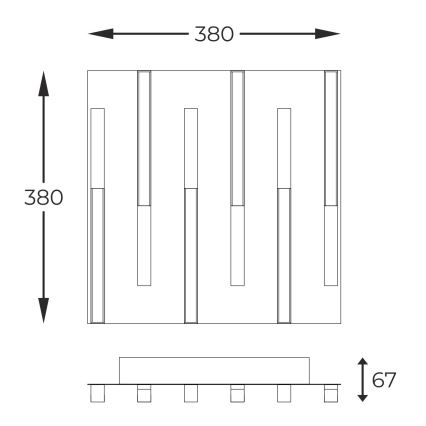 Zuma Line - himmennettävä LED-kattovalaisin LED/26W/230V