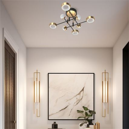 Zuma Line - Himmennettävä pinta-asennettava LED-kattokruunu LED/60W/230V kultainen/musta