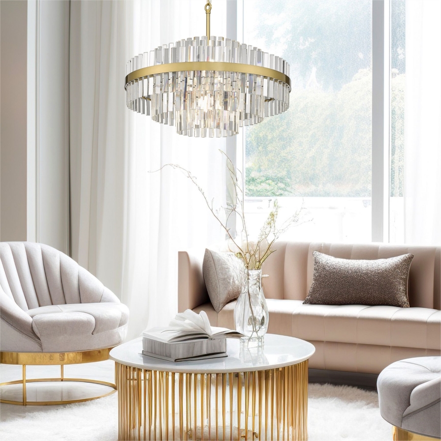 Zuma Line - Kattokruunu ketjussa 12xG9/28W/230V halkaisija 60 cm kulta