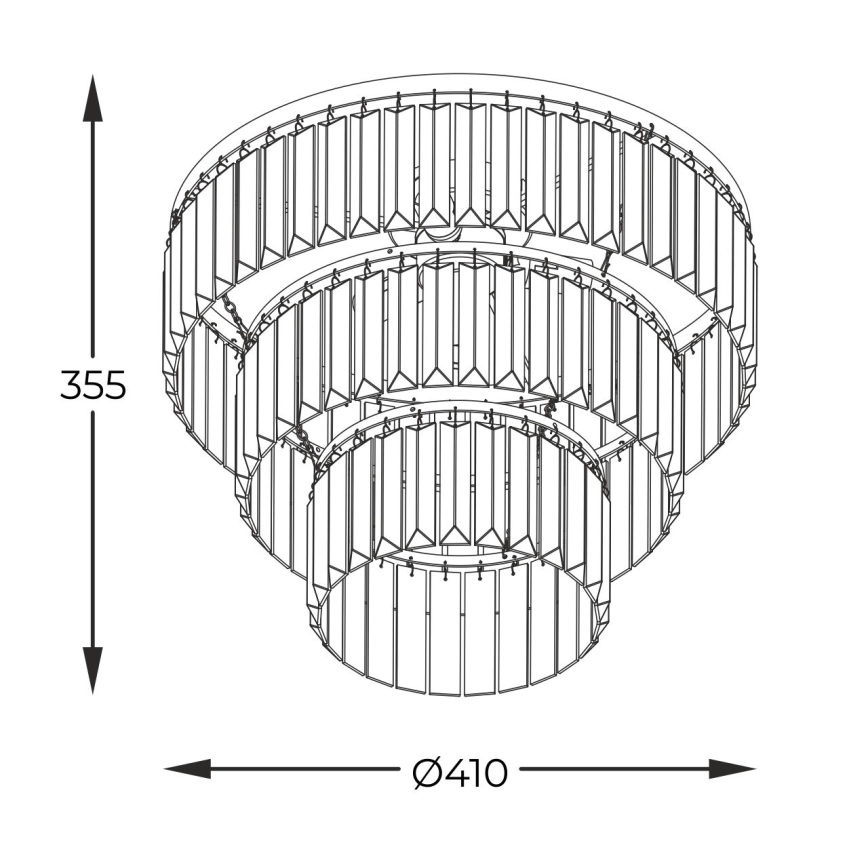 Zuma Line - Kiinteä kristallikruunu 4xE14/40W/230V kulta