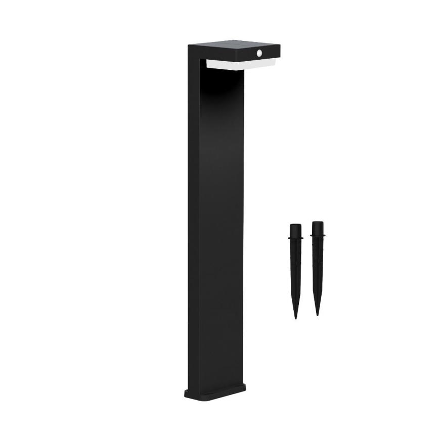 Zuma Line - LED aurinkokäyttöinen lamppu liiketunnistimella ja hämäräkytkimellä LED/4,5W/2000 mAh IP44 musta