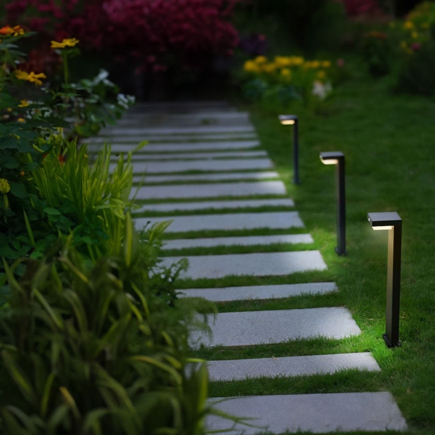 Zuma Line - LED aurinkokäyttöinen lamppu liiketunnistimella ja hämäräkytkimellä LED/4,5W/2000 mAh IP44 musta