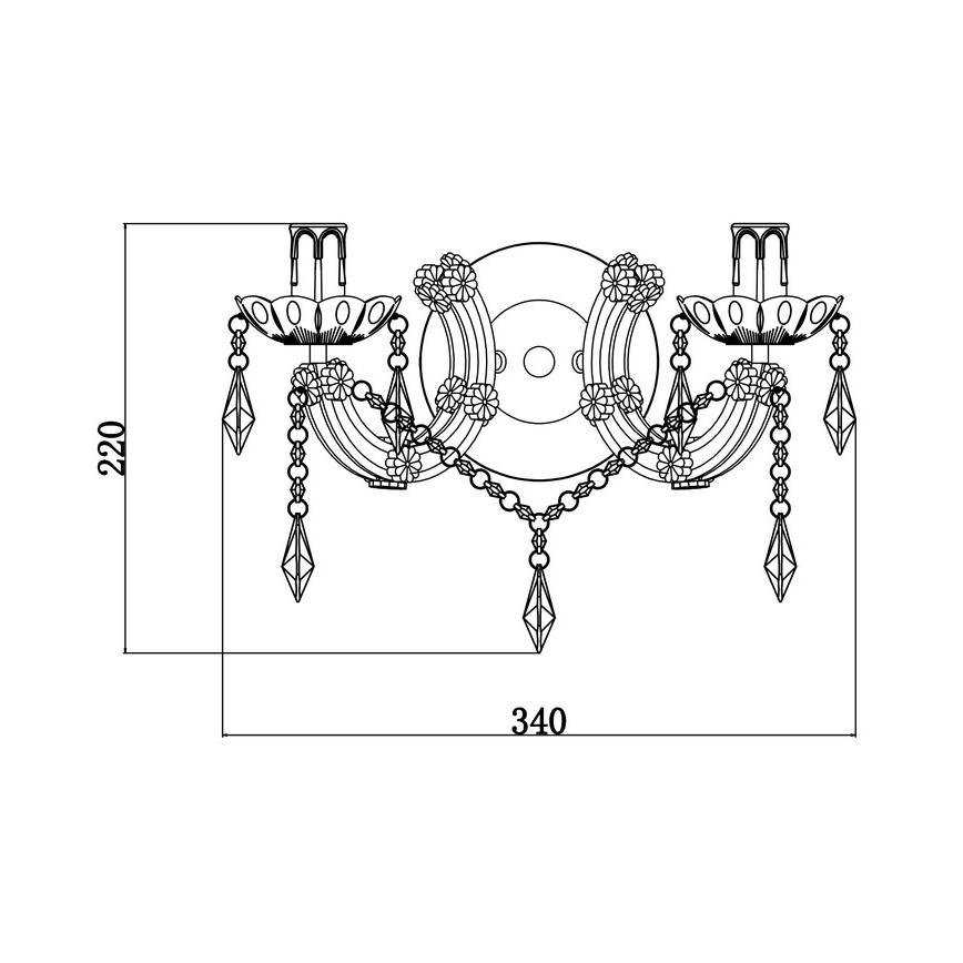 Zuma Line - Seinävalaisin 2xE14/40W/230V musta