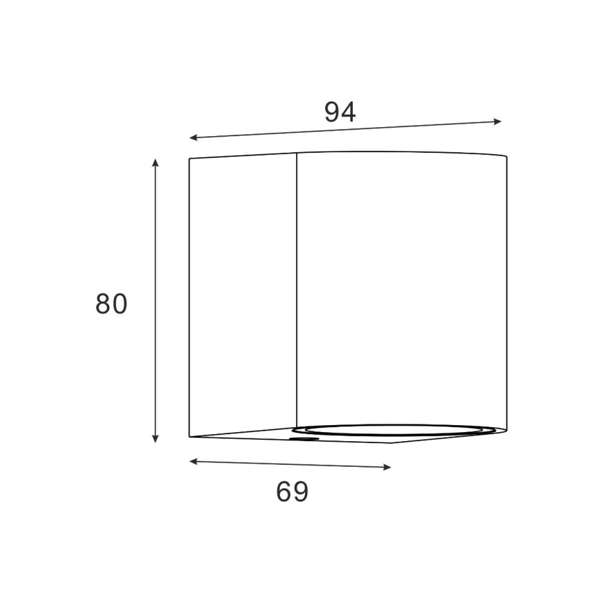 Zuma Line - Ulkoseinävalaisin 1xGU10/35W/230V IP44 musta