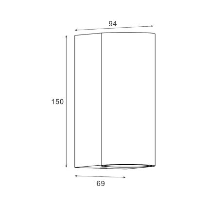 Zuma Line - Ulkoseinävalaisin 2xGU10/35W/230V IP44 musta