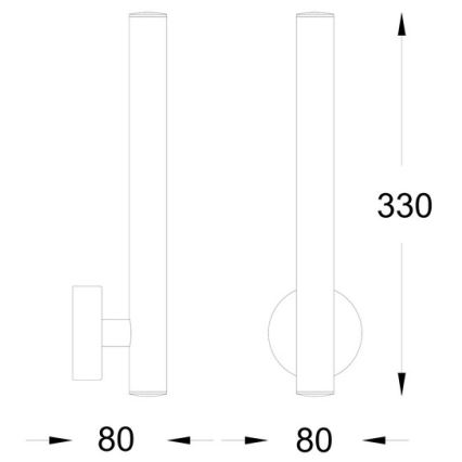 Zuma Line - LED-seinävalaisin 2xLED/5W/230V