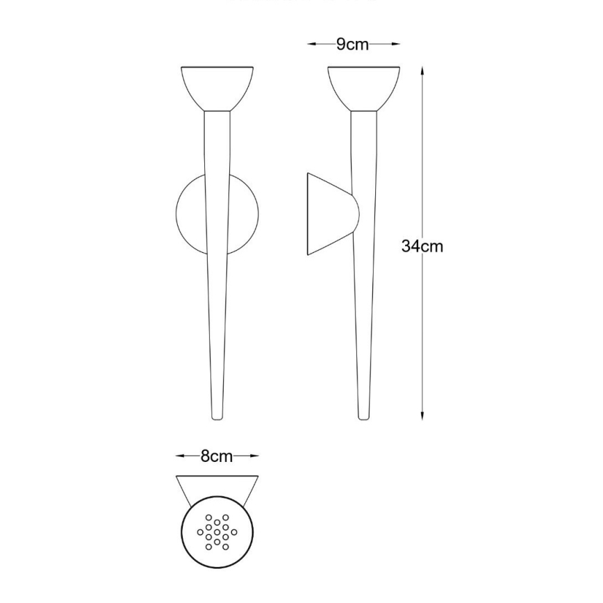 Zuma Line - LED-seinävalaisin LED/5W/230V kultainen