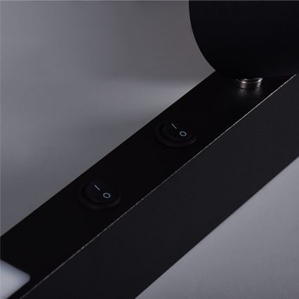 Zuma Line - LED-seinävalaisin 1xGU10/5W/230V + LED/8W musta