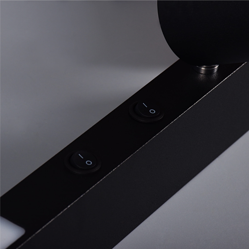 Zuma Line - LED-seinävalaisin 1xGU10/5W/230V + LED/8W musta