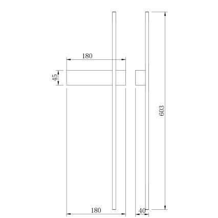 Zuma Line - LED-seinävalaisin LED/8W/230V 3000/4000/6000K 60 cm kultainen