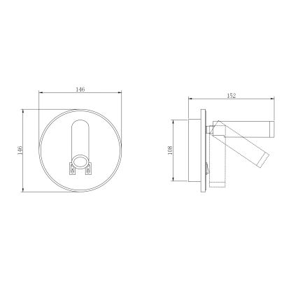Zuma Line - LED-seinäspotti LED/5,5W/230V 4000K + LED/2,5W 3000K musta