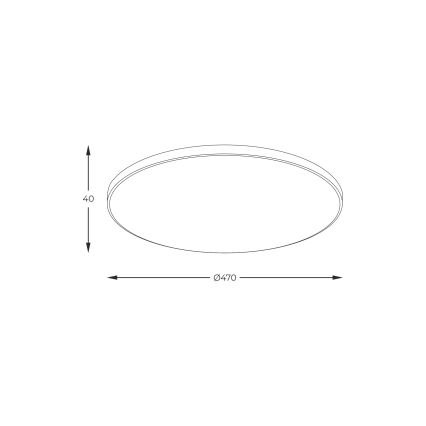 Zuma Line - LED-kattovalaisin LED/44W/230V Ø 47 cm musta