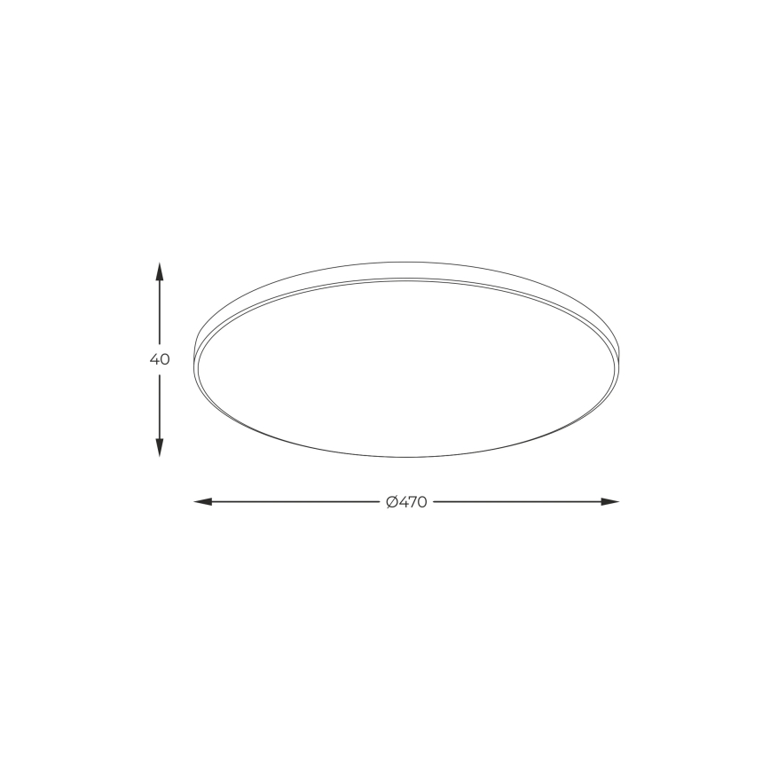 Zuma Line - LED-kattovalaisin LED/44W/230V Ø 47 cm musta