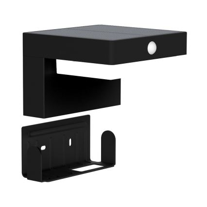 Zuma Line - LED aurinkokäyttöinen seinävalaisin liiketunnistimella ja hämäräkytkimellä LED/4,5W/2000 mAh IP44 musta