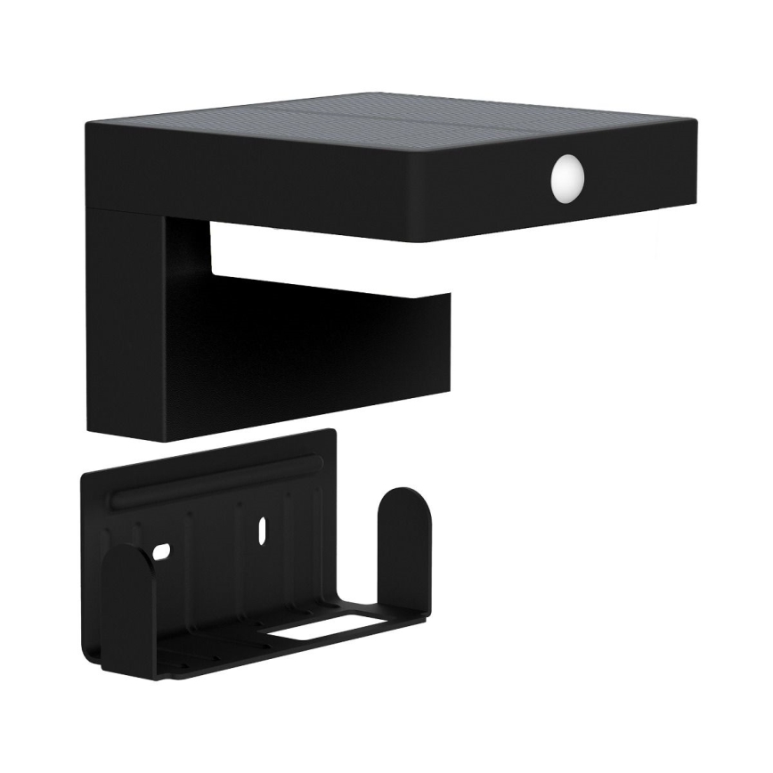 Zuma Line - LED aurinkokäyttöinen seinävalaisin liiketunnistimella ja hämäräkytkimellä LED/4,5W/2000 mAh IP44 musta